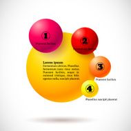 Infographics with group of flying balls N3