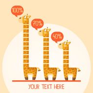 Infographic bars styled like giraffe long necks