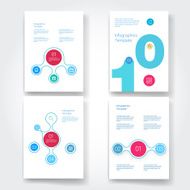 Set of infographic template layouts Flow chart secuence numbered banner N91