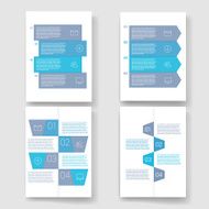 Set of infographic template layouts Flow chart secuence numbered banner N93