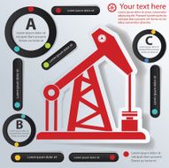 Oil industry concept info graphic design vector N3