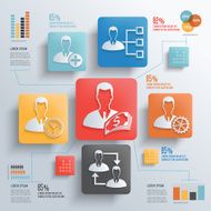 Businessman concept info graphic design vector