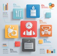 Engineer and industry concept info graphic design vector N2