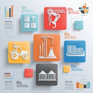 Industry concept info graphic design vector
