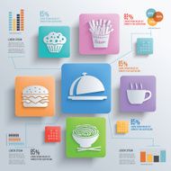 Food and drink concept info graphic design vector N2