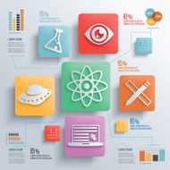 Science concept info graphic design vector
