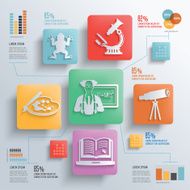 Science concept info graphic design vector N2