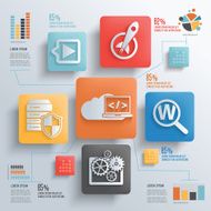 Development concept info graphic design vector