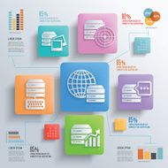 Database server concept info graphic design vector