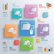 File share concept info graphic design vector