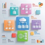 Database server concept info graphic design vector N3