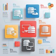 Database server concept info graphic design vector N4