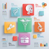 Medical concept info graphic design vector N3