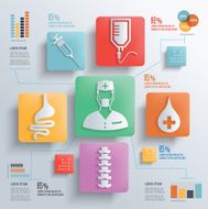 Medical concept info graphic design vector N4