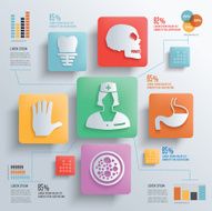 Medical concept info graphic design vector N5