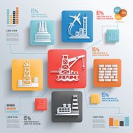 Industry concept info graphic design vector N2