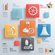 Industry concept info graphic design vector N3