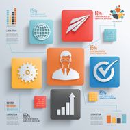 Business concept info graphic design vector N6