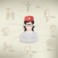 Doctor and healthy info graphic design vector N3