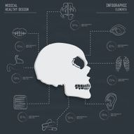 Medical and healthy info graphic design vector
