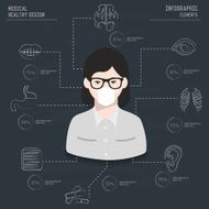 Medical and doctor info graphic design vector N2