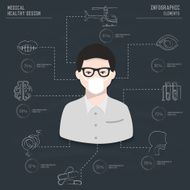 Medical and doctor info graphic design vector N3