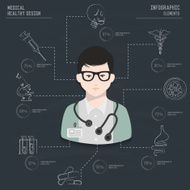 Medical and doctor info graphic design vector N4