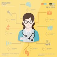Medical and doctor info graphic design vector N5