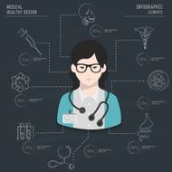 Medical and doctor info graphic design vector N6