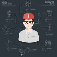 Medical and doctor info graphic design vector N8