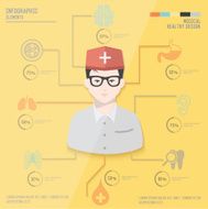 Medical and doctor info graphic design vector N9