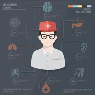 Medical and doctor info graphic design vector N10