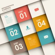 abstract 3d origami paper infographics N2