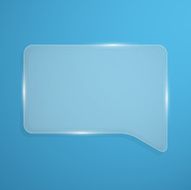Abstract shiny glass banner Transparent chat box