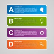 Paper infographic design template