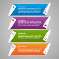 Paper infographics design template