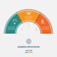 Infographic Color Semicircle on three positions