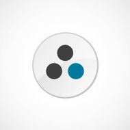 circle diagram icon 2 colored N3