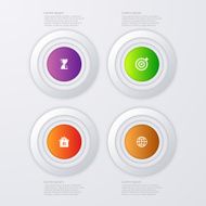 Vector illustration infographics four circles N13
