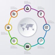 Vector illustration infographics eight options N6