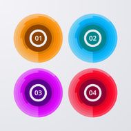 Vector illustration infographics four circles N14