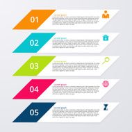 Vector illustration infographic five options N11