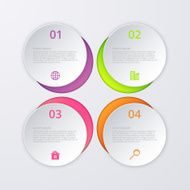 Vector illustration infographics four circles N15
