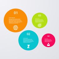 Vector illustration infographics four circles N16