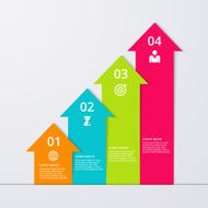 Vector illustration infographics four arrows