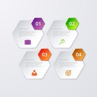 Vector illustration infographics four hexagon N4