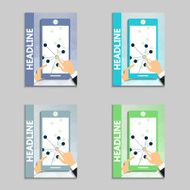 Brochure design mobile phone and innovative technologies
