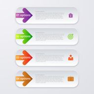 Vector illustration infographics four options N47