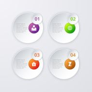 Vector illustration infographics four circles N17