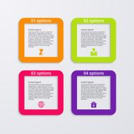 Vector illustration infographics four options N49
